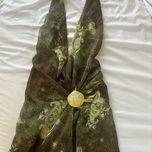 Peppermayo Green and Yellow Patterned Dress